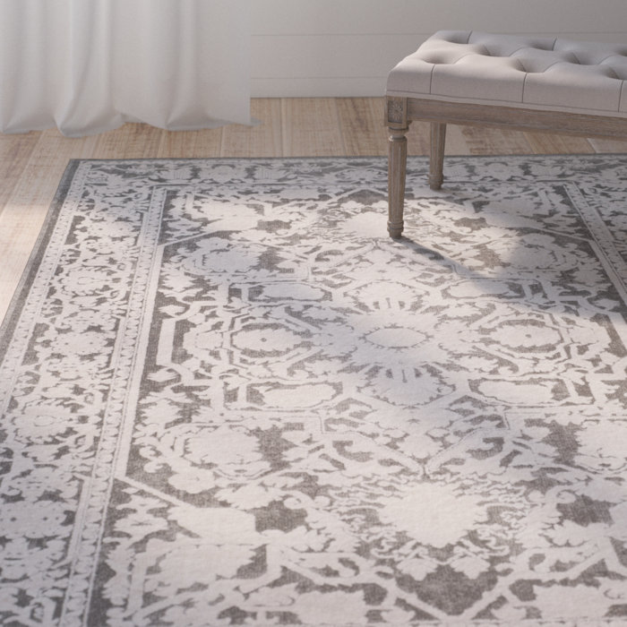 Laurel Foundry Modern Farmhouse Calidia Dark Gray/Cream Rug & Reviews Wayfair